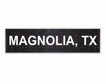 Magnolia, TX Subway Sign Marble Mosaic Design