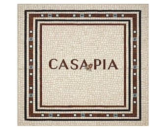 Custom Logo Design Marble Mosaic Flooring