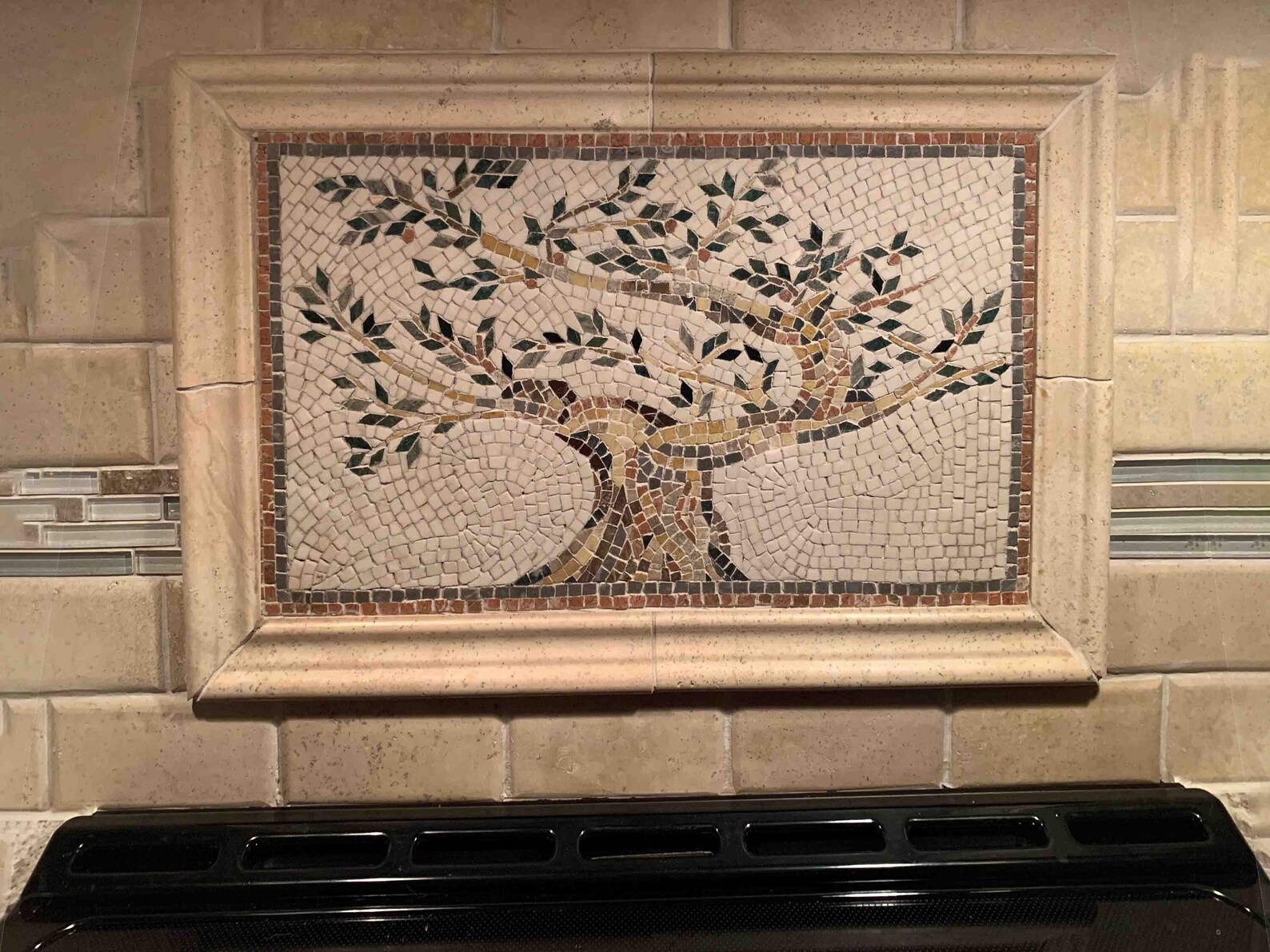 Olive Tree for Backsplash Mural Marble Mosaic Tiles. Etsy Ireland