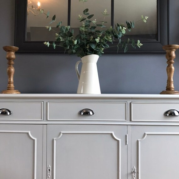 Sold Cream Painted Sideboard With Cup Handles Painted Etsy