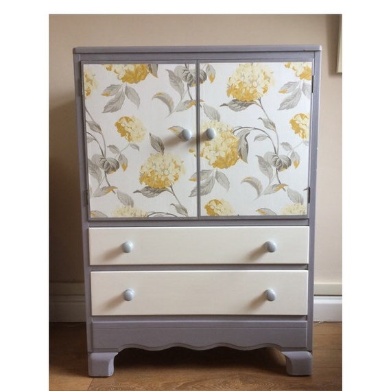 Sold Vintage Tallboy Upcycled Drinks Cabinet Chest Of Etsy