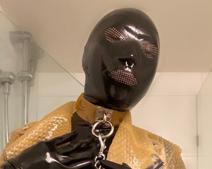 The Kink Latex Hood with perforated eyes and mouth