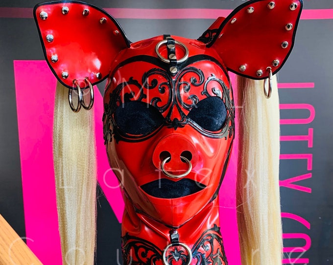 The Piggy Dutchess Latex Hood