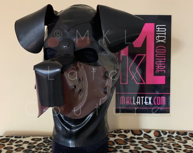 Chocolate Brown Puppy Latex Hood