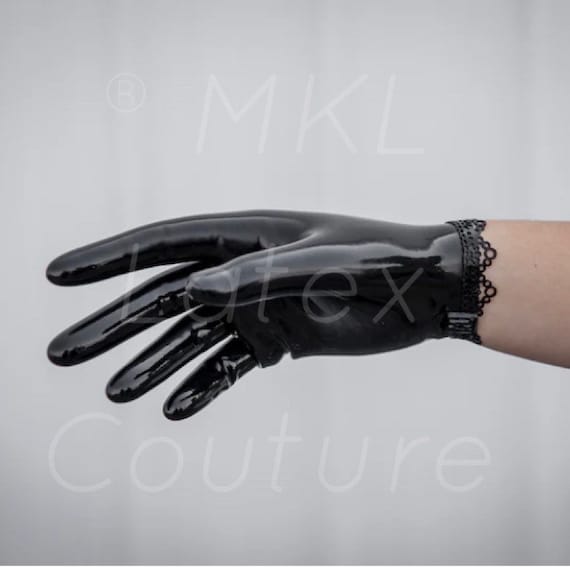 Ann Lace Short Latex Gloves Etsy