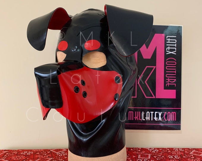 Red Puppy Latex Hood