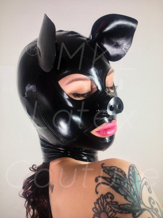 latex pig costume