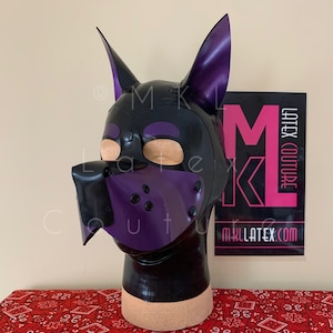 Purple Doggy Latex Hood