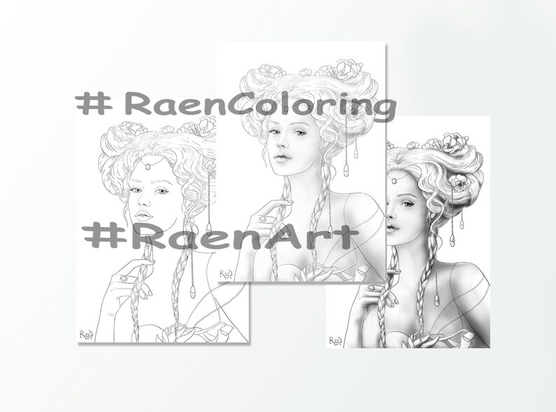 Download Digital Coloring Page by Raen Adult coloring book ...