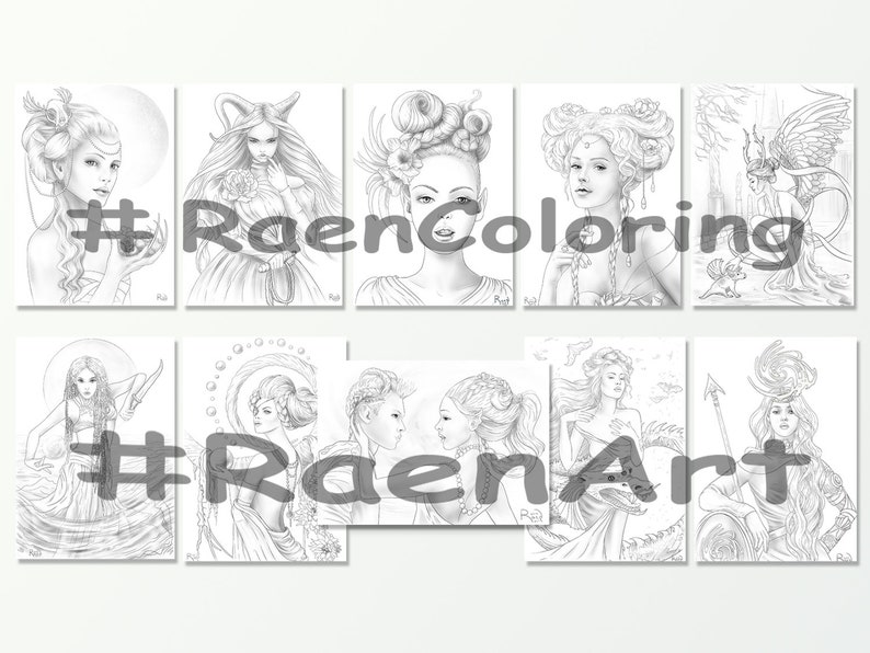Download Digital Coloring Book by Raen ' They are Dangerous | Etsy