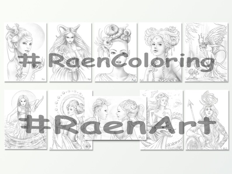 Download Digital Coloring Book by Raen ' They are Dangerous | Etsy