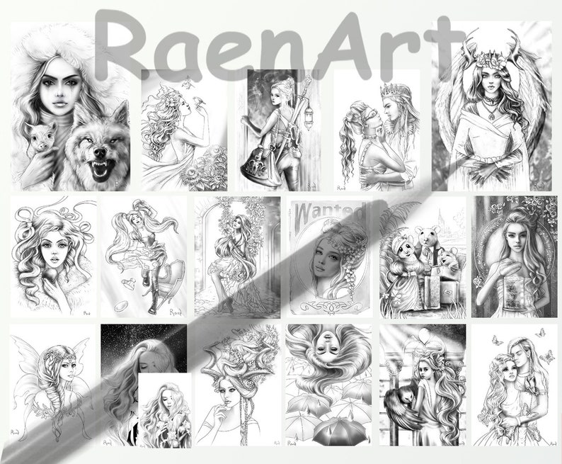 Digital Coloring Book By Raen Are You Real Downloadable Etsy