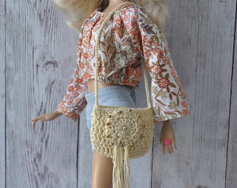 Handmade clothes for 1/6 scale  dolls -Crochet Bag