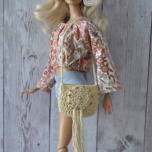 Handmade clothes for 1/6 scale  dolls -Crochet Bag