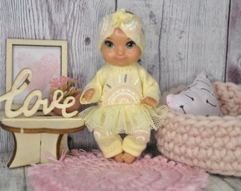 Beautiful handmade clothes for 1/6 scale baby  dolls- TOP, PANTS and HEADBAND