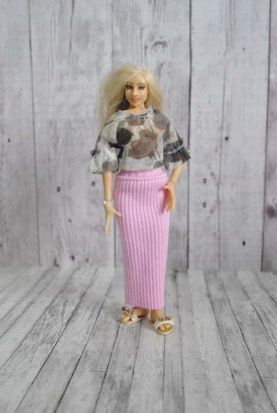 Beautiful Handmade Clothes for 1/12 Scale Female Dolls Zjakazumi,heidi  Ott,tbleague Phicen Dolls-skirt 
