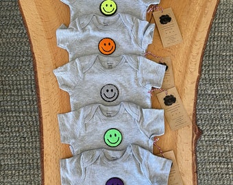 Smiley Face Onesie 3-6 Months