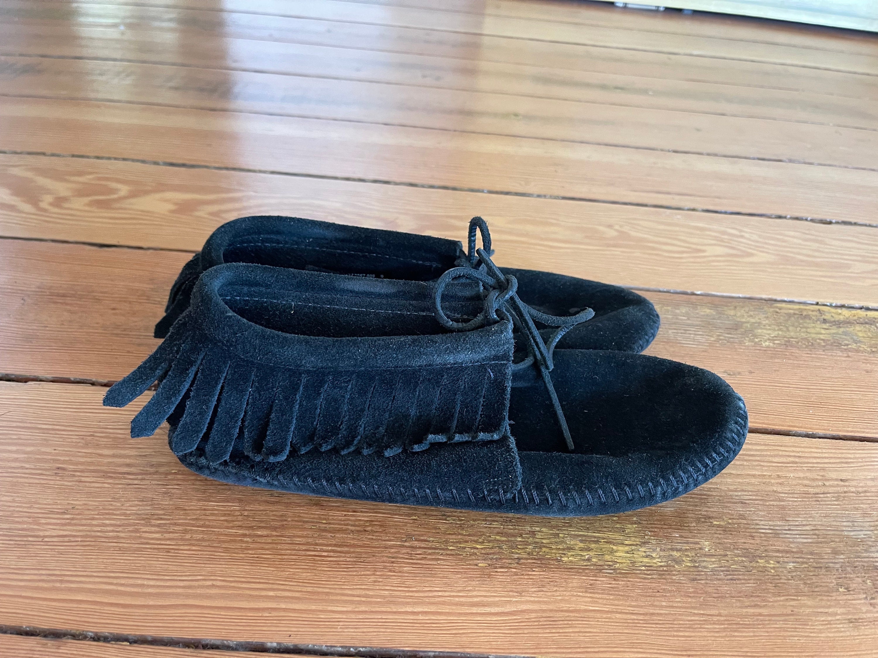 black moccasin booties