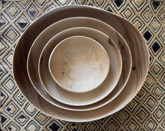 Oak Nesting Bowls Hand Turnes
