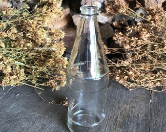 bouteille en verre vintage vase vintage Vase en verre clair en verre Vase 1970 Bouteille de collection Bouteille vintage en verre soviétique pour alcool