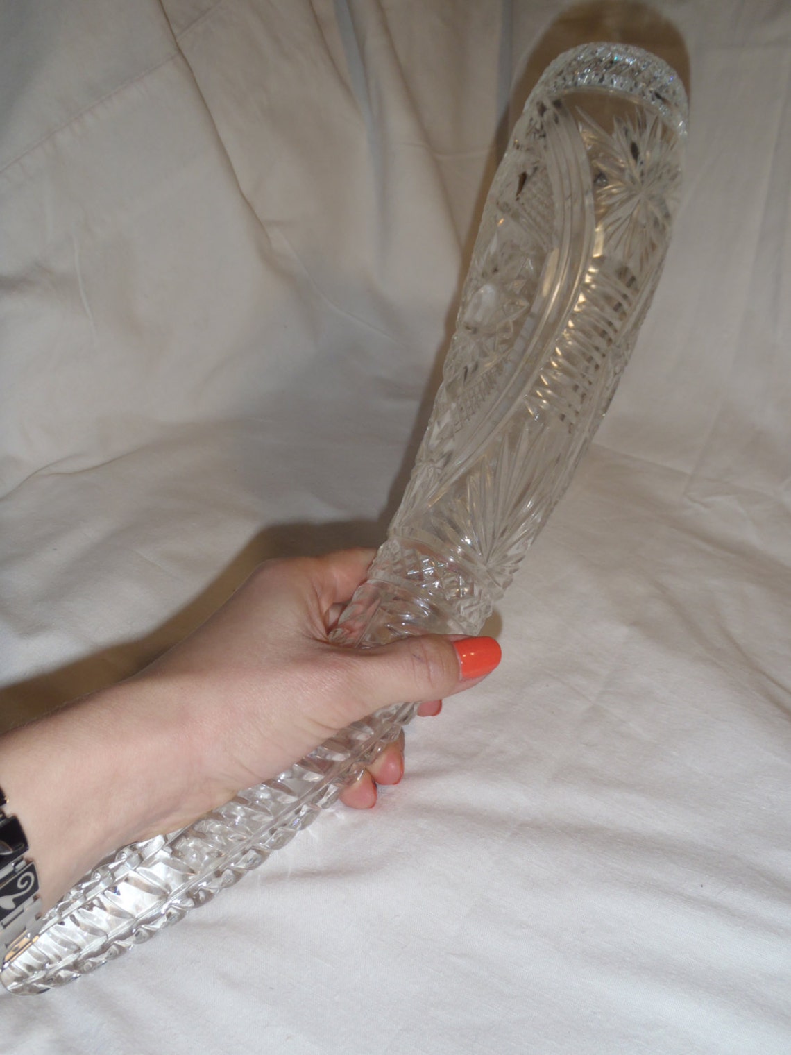 Glass horn Crystal horn Soviet crystal Horn for drinking Etsy