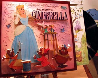 Cinderella, Walt Disney's, Story Album Cover, 'Life Puzzle' #3D #Custom #Wooden #Hand Crafted #Bespoke #Personalized #Three Dimensional