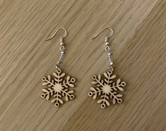 White snowflake dangles