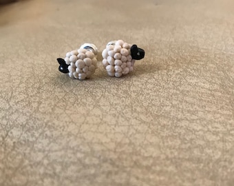 Small sheep stud earrings