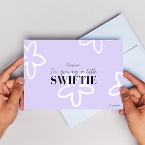Printable Pregnancy Announcement Card Taylor Swiftie Surprise