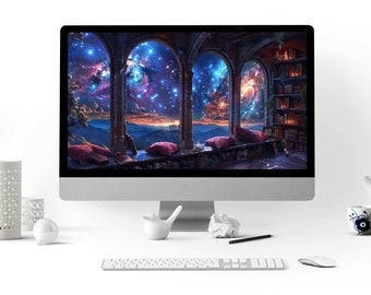 Reading Nook in Velaris Desktop Wallpaper ACOTAR ACOMAF Fanart Night Court