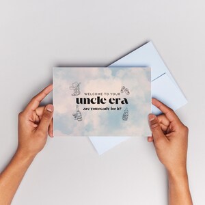 Pregnancy Announcement Card Uncle Era Taylor Swift Eras - INSTANT PRINTABLE