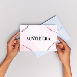 Pregnancy Announcement Card Auntie Era Taylor Swift Eras - INSTANT PRINTABLE