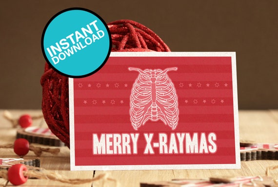 Merry X-raymas Medical Christmas Card Instant Download | Etsy Canada