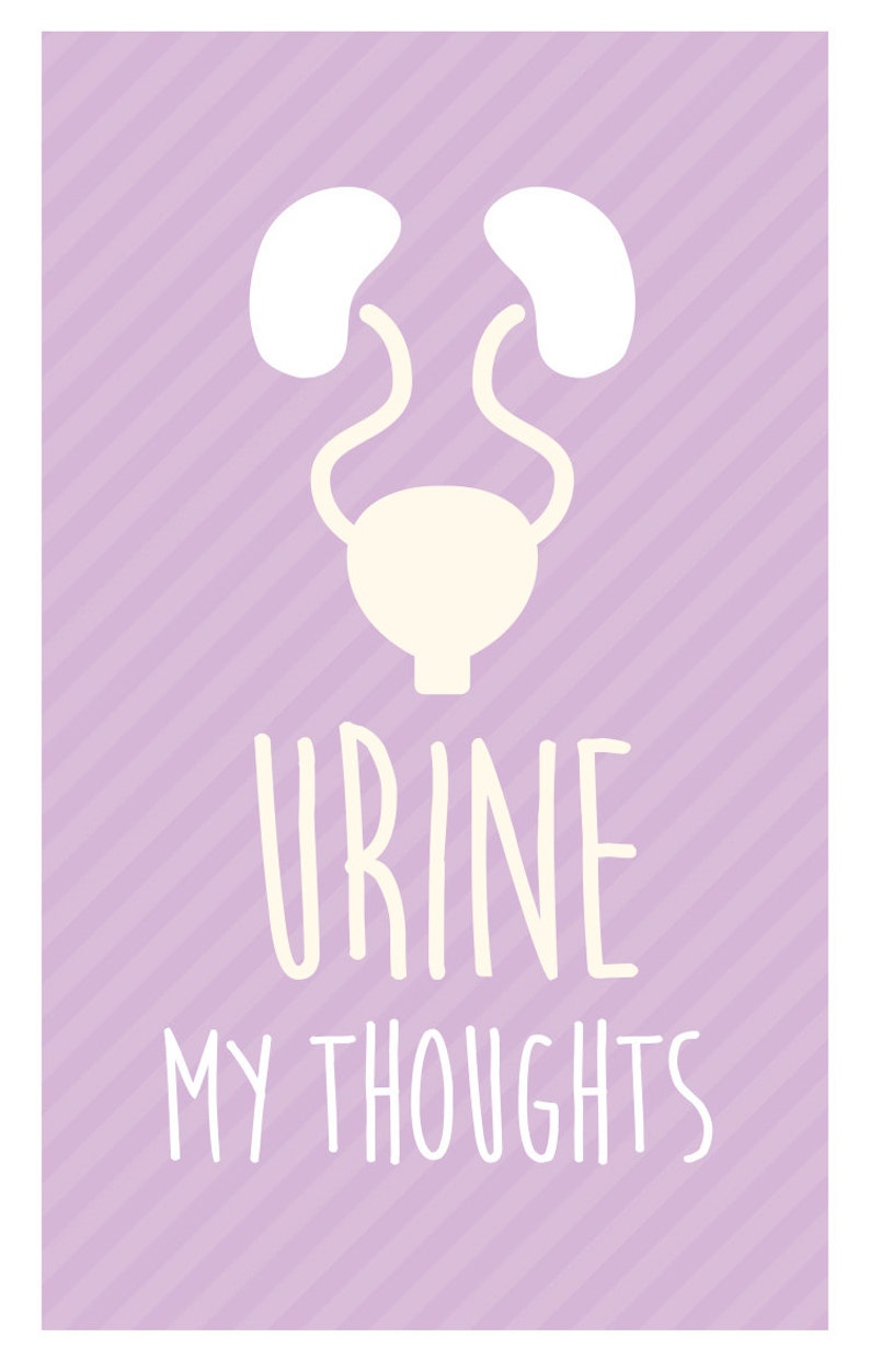 Funny Medical Valentine's Day Card Download Urine My Thoughts Great for doctors, med students, nurses, hospitals, etc. image 2