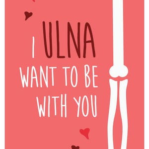 Funny Medical/Bones Valentine's Day Card Download 8 Printable Cards Great for physiotherapists, doctors, med students, nurses image 4