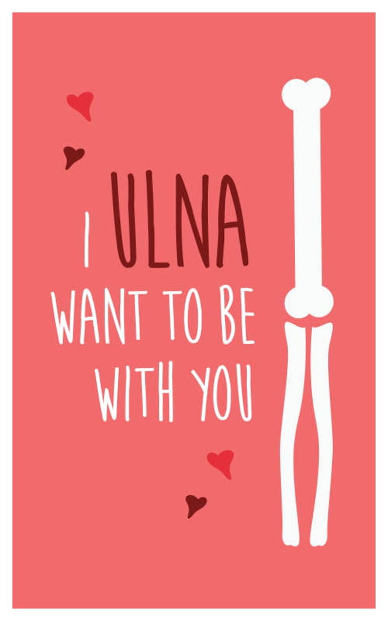 Funny Medical/Bones Valentine's Day Card Download 8 Printable Cards Great for physiotherapists, doctors, med students, nurses image 4