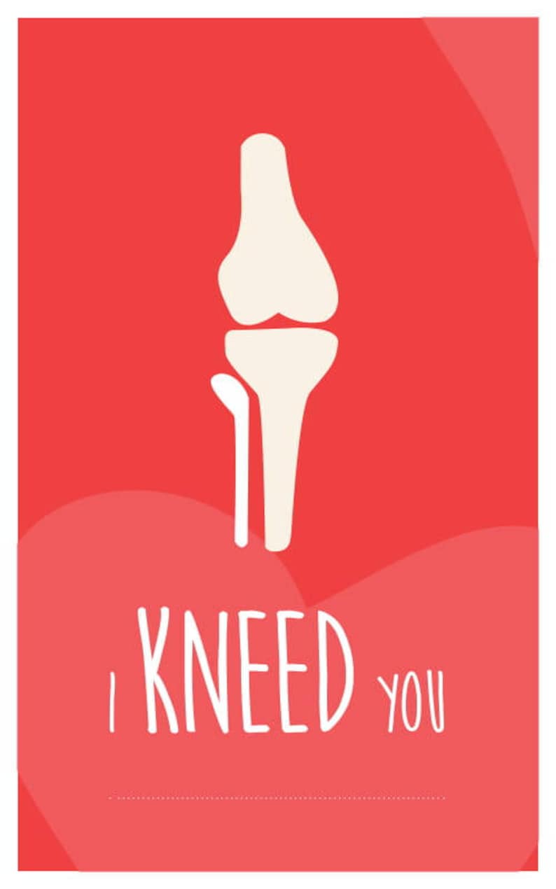 Funny Medical/Bones Valentine's Day Card Download 8 Printable Cards Great for physiotherapists, doctors, med students, nurses image 6