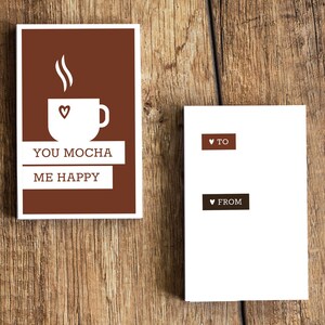 Funny Coffee-themed Valentine's Day Card 4-pack - Download and Print - Great for Coffee Lovers ...
