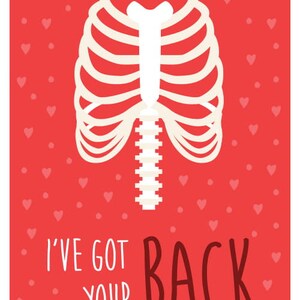 Funny Medical/Bones Valentine's Day Card Download 8 Printable Cards Great for physiotherapists, doctors, med students, nurses image 8