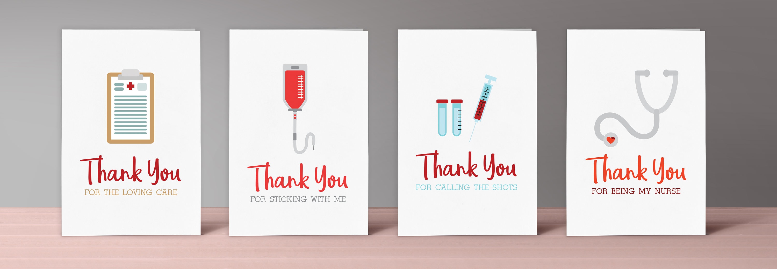 nurse thank you card - set of 4 - download and print - nurse week
