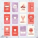 Merry Christmas Eye Chart Printable Christmas Cards - Etsy