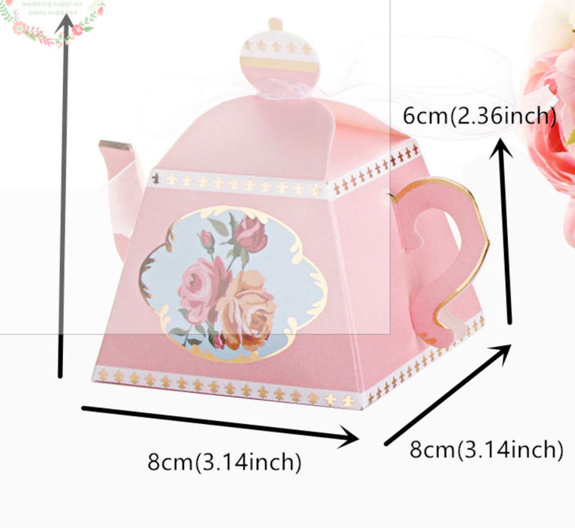 25 Teapot Favor Boxes Etsy