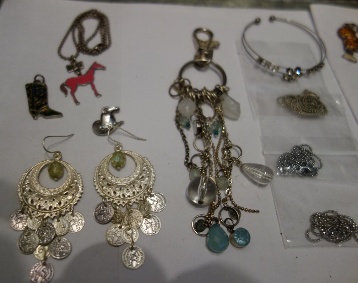Assortment of Junk Jewelry Projects Resale Gifts Etsy