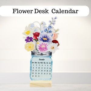 Flower Desk Calendar 2024 || Holiday Gift || Christmas Gift || Teachers Gift || Co-Worker Gift || Birthday Gift