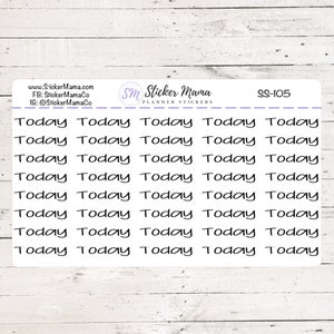 SS-105 - Pegatinas para planificador de hoy JenPlans SCRIPT - Pegatinas con guiones