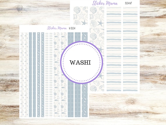 WASHI PLANNER STICKERS || 3204 || Costal Charm || Washi Stickers || Planner Stickers || Washi for Planners
