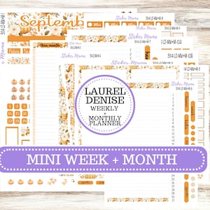 LAUREL DENISE MINI Week + Month Planner Kit #3114 || Laurel Denise September Kit || Laurel Denise Stickers || September June 25