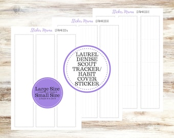 LD SMALL & LARGE Scout Habit/Tracker Cover || Portrait Week + Month Cover || Habit Tracker Cover || Tracker Cover