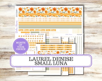 Laurel Denise Small Luna Planner Sticker Kit | Luna Weekly + Monthly | Choose your month | #3201 Fall Colors | 8-26