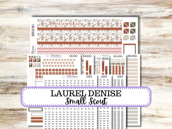 Laurel Denise Small Scout Planner Sticker Kit 3210 | December Frosty Friends | 9-26
